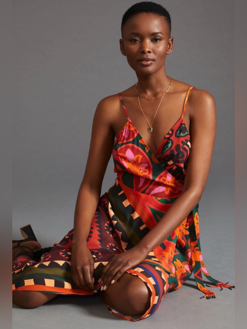 FARM Rio Multicolor Asymmetrical Slip Dress - Picture 2 of 11